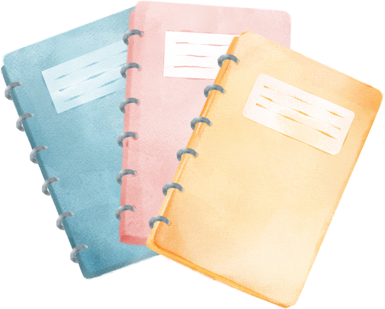 cute watercolor sweet note book back to school